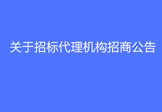 新版450集团(中国)有限公司关于招标代理机构招商公告